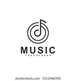 MUSIC LOGO TEMPLATE, DESIGN CONCEPT, VECTOR ILLUSTRATION