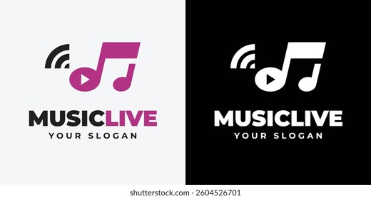 music logo Template design element with modern concept.