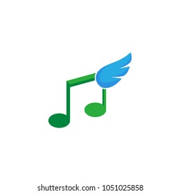 Music Logo Template Design. Vector Illustration