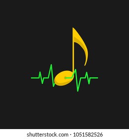 Music Logo Template Design. Vector Illustration