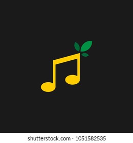 Music Logo Template Design. Vector Illustration