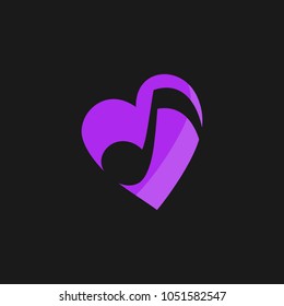 Music Logo Template Design. Vector Illustration