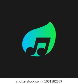 Music Logo Template Design. Vector Illustration