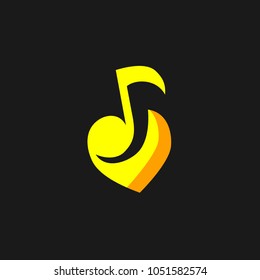 Music Logo Template Design. Vector Illustration