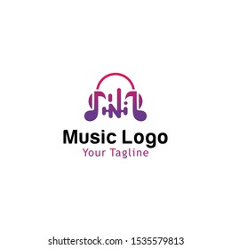 Music Logo Template Design Vector Illustration