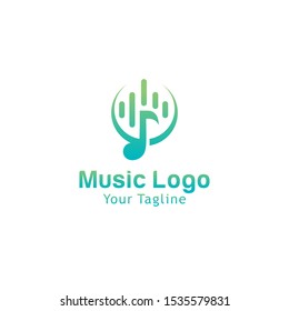 Music Logo Template Design Vector Illustration
