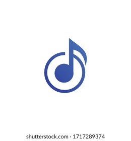 Music logo template design vector, icon illustration