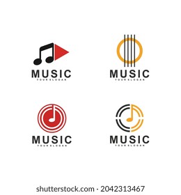 Design des Musik-Logos, Vektorsymbol