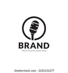 Music logo template design vector, icon illustration