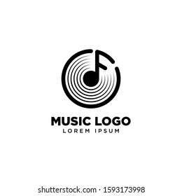 Music Logo template, Music icon logo design inspiration