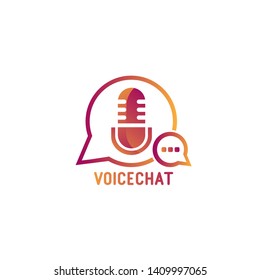 music logo template with microphone