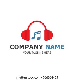 Music logo template simple design vector emblem illustration