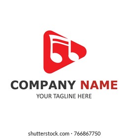 Music logo template simple design vector illustration