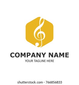 Music logo template texture simple vector emblem design illustration