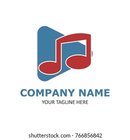 Music logo template texture simple vector emblem design illustration