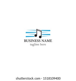 Music logo template vector icon design