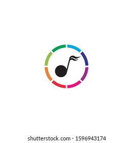 Music logo template vector icon design