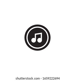 Diseño de icono vectorial de la plantilla de logotipo de música