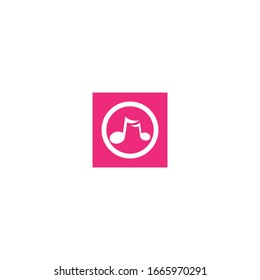 Music logo template vector icon design