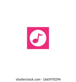 Music logo template vector icon design