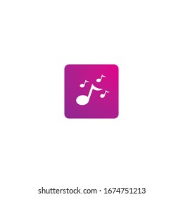 Diseño de icono vectorial de la plantilla de logotipo de música