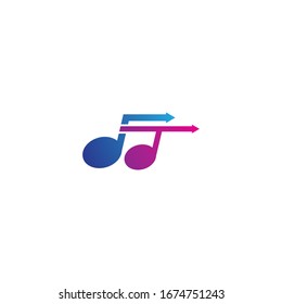 Music logo template vector icon design