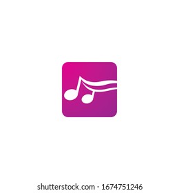 Music logo template vector icon design