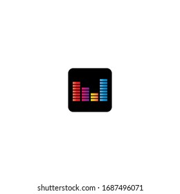 Diseño de icono vectorial de la plantilla de logotipo de música