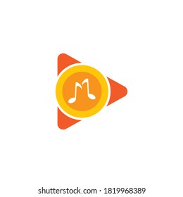 Music logo template vector icon design