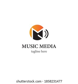 Music logo template vector icon design