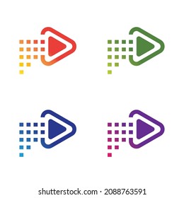Music logo template vector icon set
