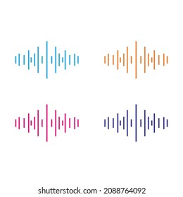 Music logo template vector icon set