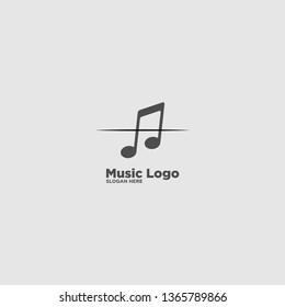 Music logo template, vector illustration icon element - Vector