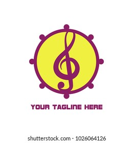 music logo with text space for your slogan / tagline. vector illustration