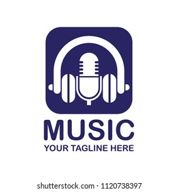 music logo with text space for your slogan / tagline. vector illustration