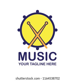 music logo with text space for your slogan / tagline. vector illustration