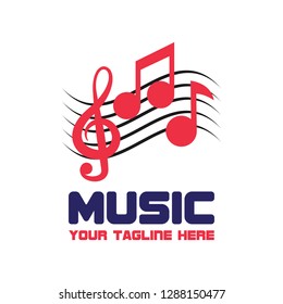music logo with text space for your slogan / tagline. vector illustration