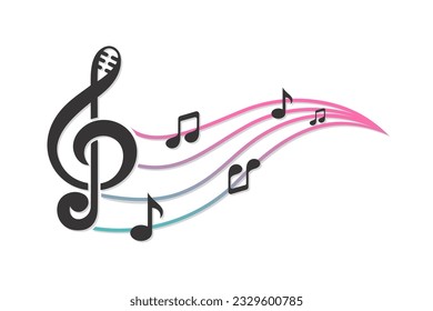 music logo .tone with microphone logo inspiration. vector illustration.