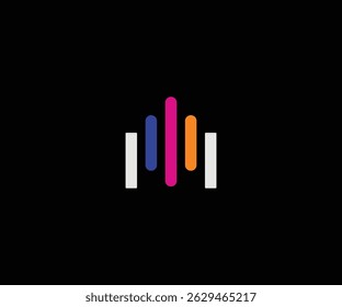 Diseño de icono de tipo de logotipo de música