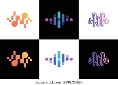 idea de colección de vectores de logotipo de música