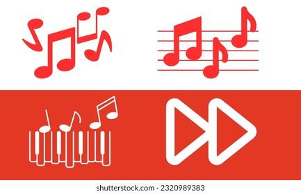 Music logo vector design illustration