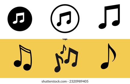 Music logo vector design illustration