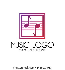 music logo vector design template