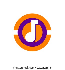 music logo. music vector, music icon, and audio. flat style - stock vector.