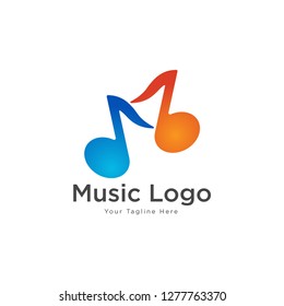 Music logo vector icon - Vector. Letter M Music Logo