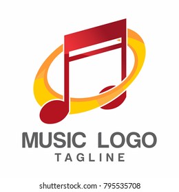Music Logo Vector Icon Stock Vector Template