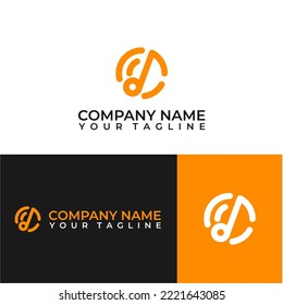 Music logo. Vector illustration in a flat style.