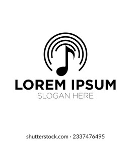 music logo vector illustration isolated on white background