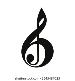 Music logo vector illustration on white background