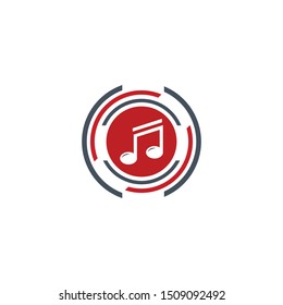 MUSIC LOGO VECTOR ILUSTRATION TEMPLATE
